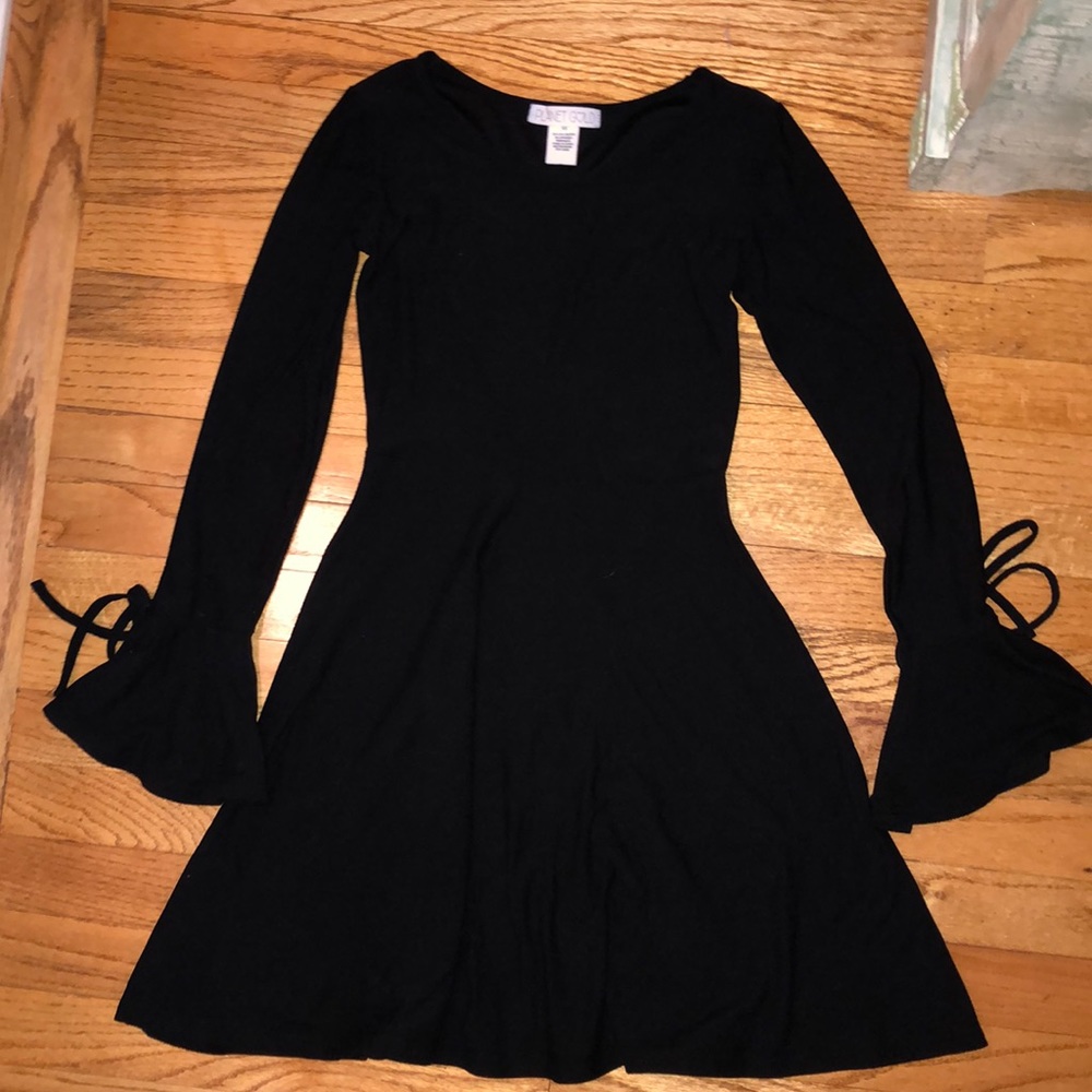 Black Dress with bell arms